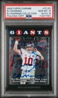2008 TOPPS CHROME #TC151 ELI MANNING PSA 10 HELMET CATCH PLAY DESIGN DNA AUTO 10