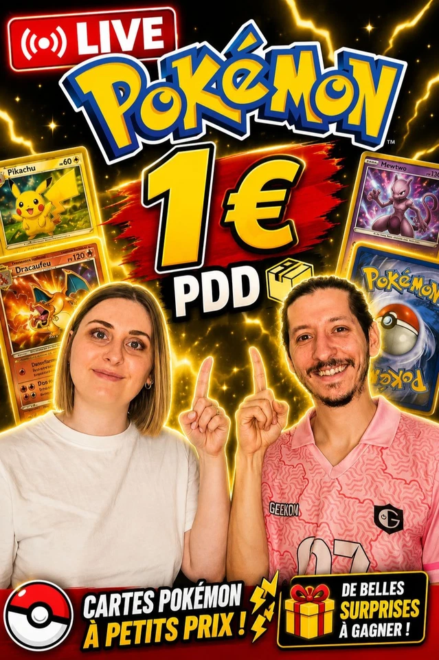 Live Pokémon 1 € PDD | Ultra rare , récent , vintage , holo , reverse etc