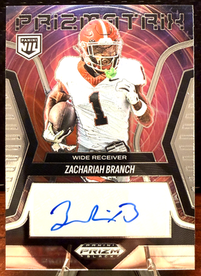 #ad Zachariah Branch Prizmatrix Signatures Auto 2025 Panini Prizm Black Georgia AU $13.79