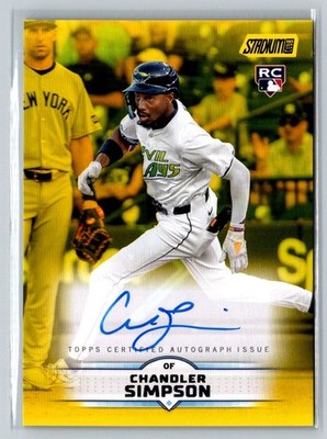 2025 Topps Stadium Club - Autographs Chandler Simpson #SCBA-CSI Yellow