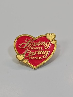 Loving Hearts Caring Hands  Lapel Pin Red Heart