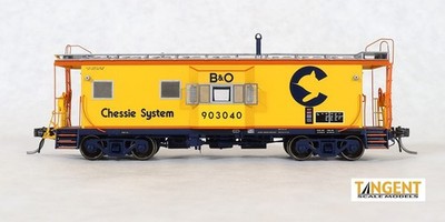 Tangent Chessie System I-18 ICC Bay Window Caboose 60019  1982+ B&O HO Scale