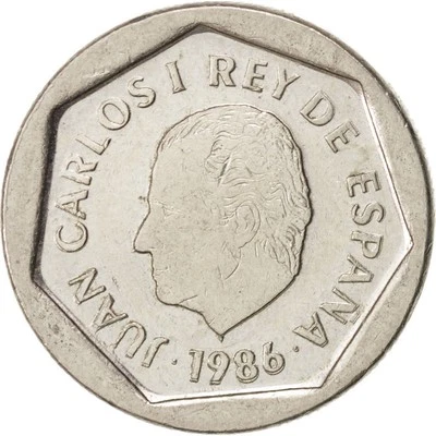 [#93977] Münze, Spanien, Juan Carlos I, 200 Pesetas, 1986, SS, Copper-nickel, KM - Bild 1 von 2