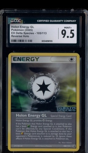 2005 Pokemon Ex Delta Species #105/113 Holon Energy GL CGC 9.5 MINT+