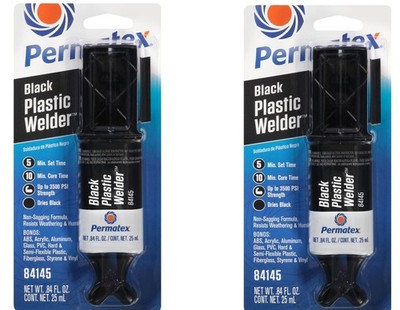 Permatex 84145 Permapoxy Fast Curing Black Plastic Weld 0.84 fl. oz. (Pack of 2)