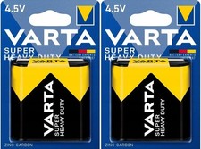 2x Varta Super Heavy Duty Zinkchlorid Batterie 3R12/Flat 4,5 V (1er Blister)