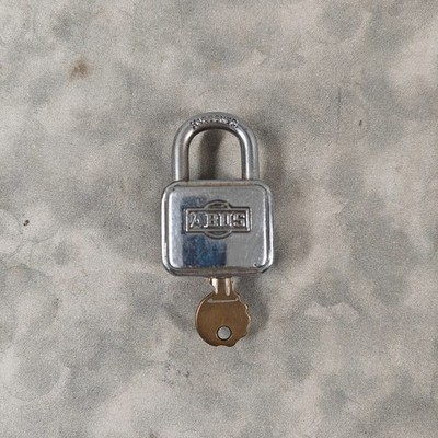 Vintage ABUS 190/40 Pin Tumbler Padlock Germany w Key Working
