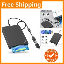 Portable USB Floppy Disk Drive: 3.5 Inch External Reader for Windows 11/10/8/7