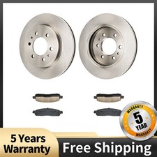 Noiseless Front Ceramic Pads and Vented Brake Rotor Kit For 2009 Ford F-150