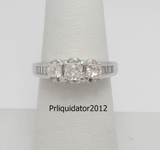 1CT Natural Diamond Anniversary Engagement Wedding Bridal Ring 14K White Gold