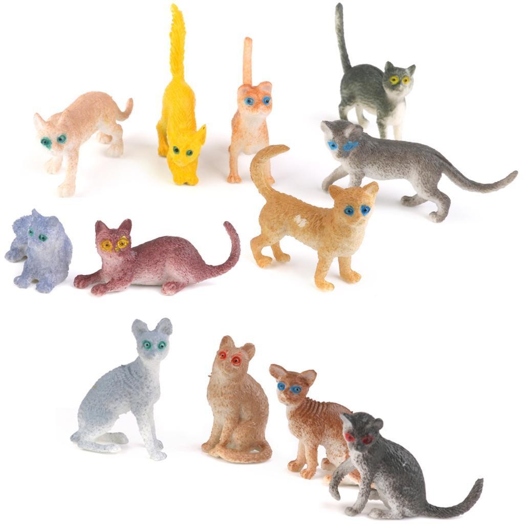 Simulazione Di Figure Di Gatti Piccoli In Plastica Stampi Per Bambini Giocattolo