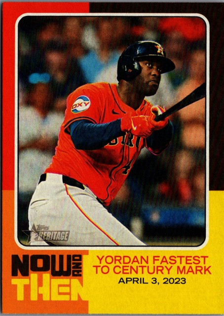 2024 Topps Heritage Now and Then #NAT4 Yordan Alvarez Houston Astros