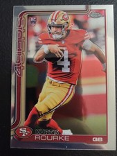2025 Topps Chrome Football Kurtis Rourke #307 Base Rookie Card RC. rookie card picture