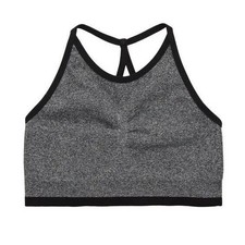Zella Teen Girl Heather Grey Seamless Strappy Sports Bralette Kids Size M / 8-10