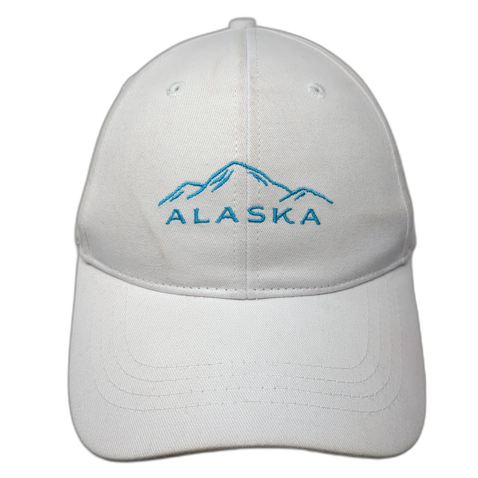 Alaska Snapback Hat Solid White One Size Embroide… - image 1
