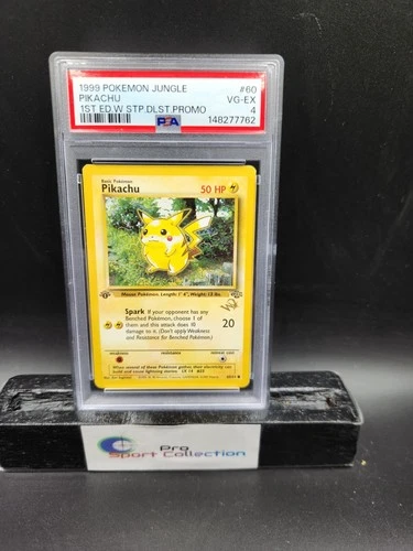 1999 POKEMON JUNGLE PIKACHU 1ST EDITION W STAMP DUELIST PROMO #60 PSA 4 VG-EX