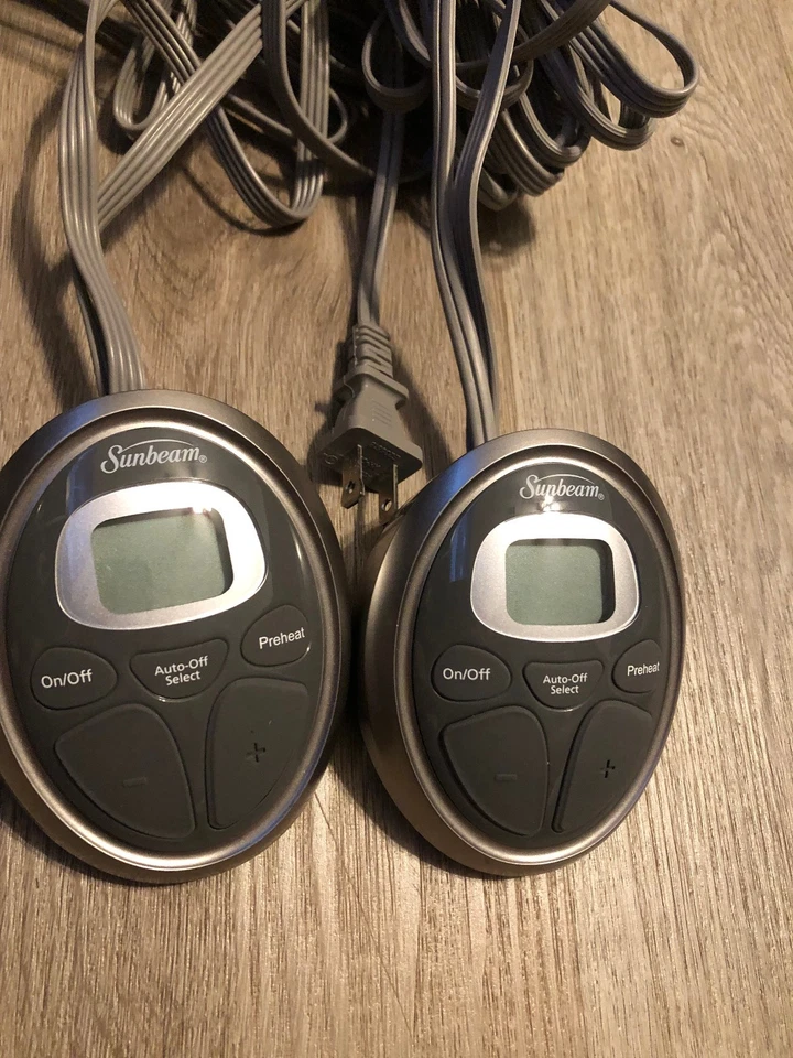 Manta térmica eléctrica Sunbeam Queen azul 84x89" controles dobles suave P85KQA Foto 2 de 4