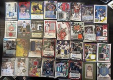 HUGE 32 Multi-Sport NFL NBA MLB NHL Auto Relic Jersey Card Lot Great Deal!!!