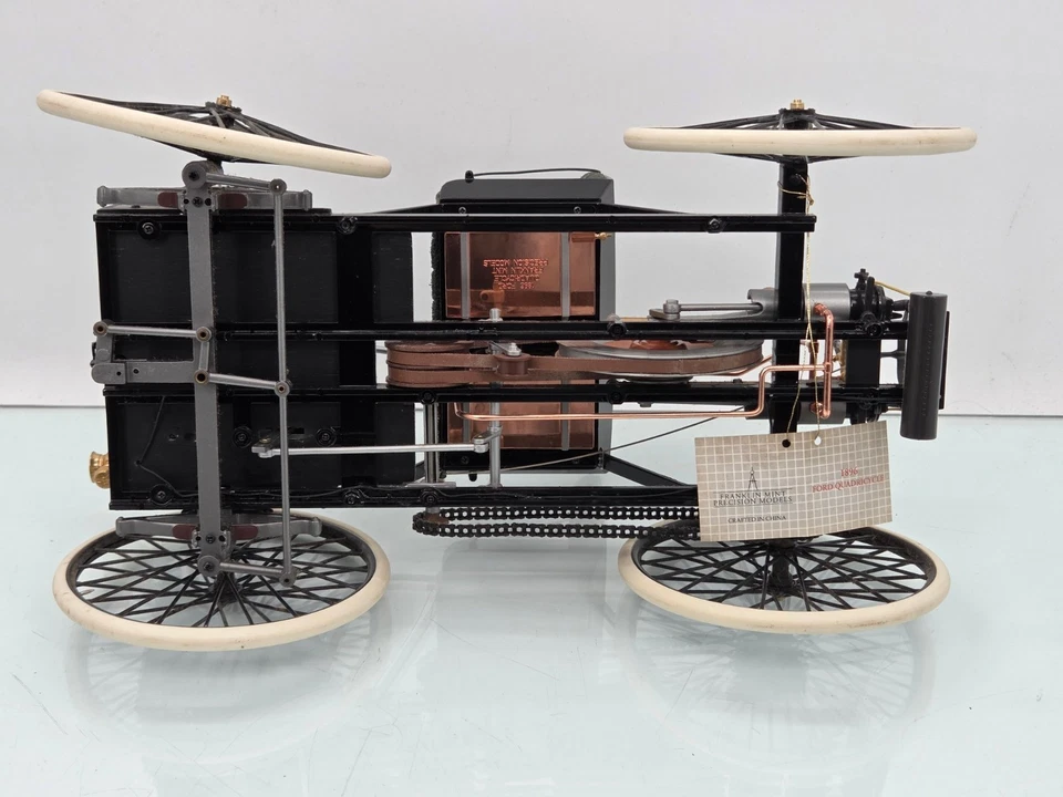 Franklin Mint 1896 Ford Quadricycle 1:6 Diecast Model 1886 Benz patent lot - Image 4 of 4