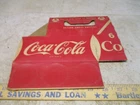 VTG 1940s Coca Cola Coke Cardboard 6 Pack Bottle Carrier NOS Soda Carrier Tote