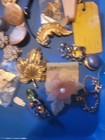 VIntage estate jewelry lot rhinestones for REPAIR retro flowers animals views — photo 3
