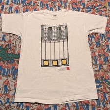 Vintage 90s Frank Lloyd Wright Tree Of Life Window New York Art T-Shirt Large