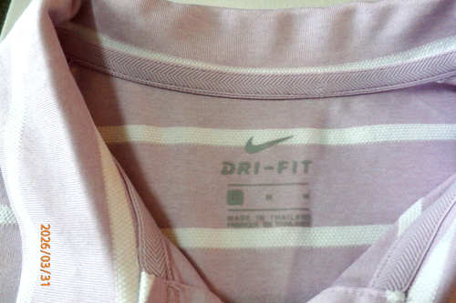 Nike Poloshirt Damen Medium lila gestreift Dri-Fit Golf ärmellos Oberteil #i73 - Bild 2 von 11