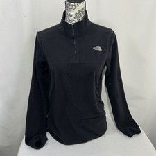 The North Face Womens Medium Black Pullover Fleece 1/4 Quarter Zip Light Weight