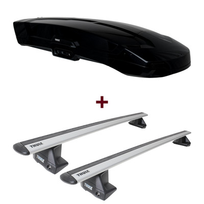 Dachbox Thule Vector M + Dachträger Thule für Chevrolet Silverado Crew Cab top