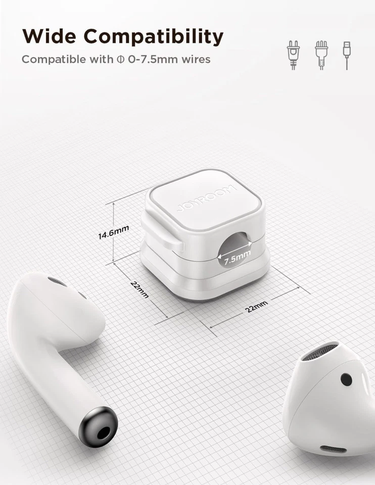 12 Piezas Clips de Cable Magnéticos [Cable Suave Ajustable] Soporte de Cable Organizador Foto 2 de 4