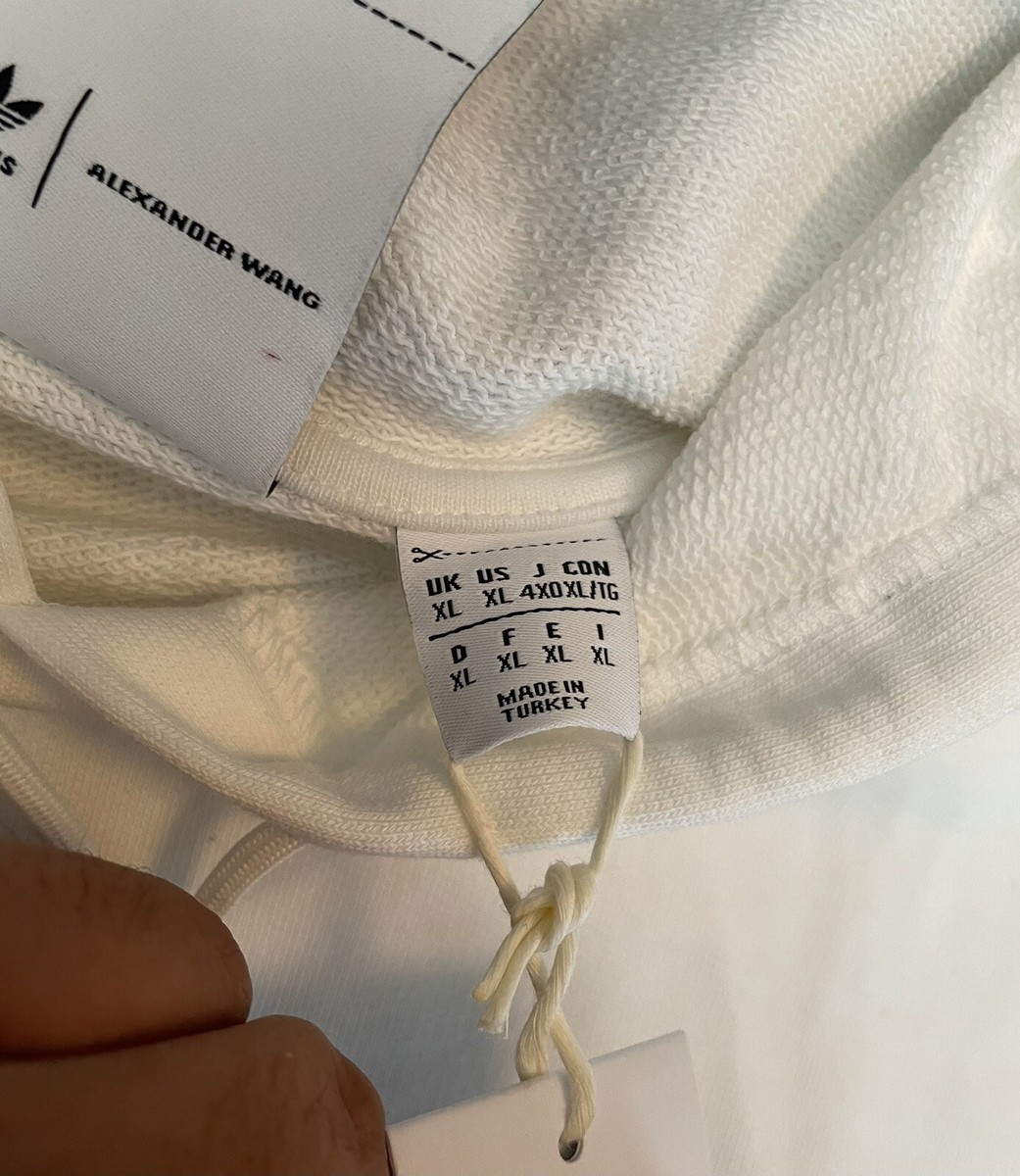 【XL】adidas Alexander Wang コラボフーディー パーカー Adidas x Alexander Wang Collaboration Hoodie XL White
