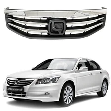 Front Radiator Bumper Grille Front Upper Chrome Grill Fit Honda Accord 2011-2012
