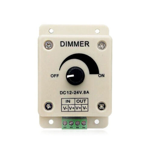 3Pcs Manual Dimmer Switch for LED Strip Light, 12V 8A Mountable with Terminals - Picture 3 of 7
