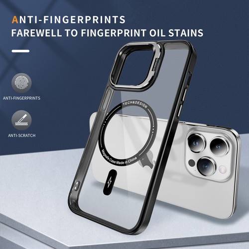 Military-Grade Magnetic Kickstand Shockproof Clear Case fr iPhone 15 ProMax/16e - Zdjęcie 15 z 47