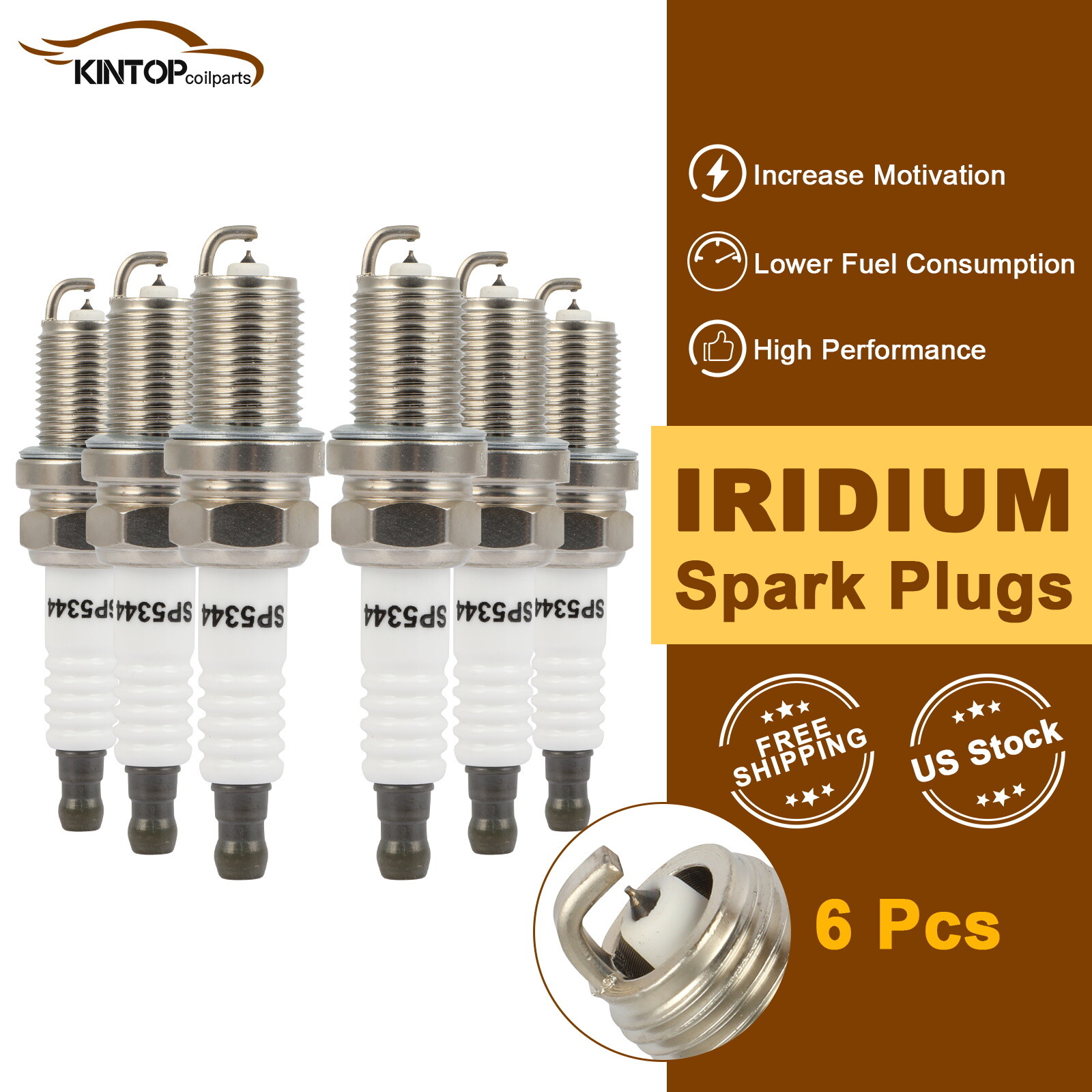 6x Iridium  Platinum Spark Plugs For Mercedes-Benz SLK32 AMG 3.2L 2002-2004