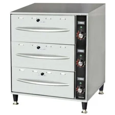 Prepline DW3 Triple Freestanding Stainless Steel Drawer Warmer- 1350W, 120V