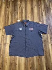 Vintage Red Kap Work Shirt 2 Pocket Men's Industrial Uniform Short Sleeve 3XL