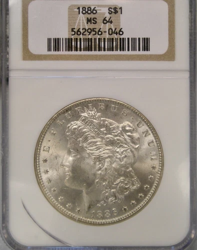 1886 MORGAN SILVER DOLLAR SCARCE VAM 1c 3+2 DIE CLASH IN NGC MS 64 *OFH FATBOY*