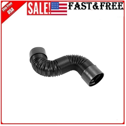 4" Air Duct Hose, Engine Flow Tube 4-inch Box Inlet, Memory-Flex Design, Black