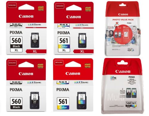 Cartucce stampante originali Canon PG-560 CL-561 PG560XL CLI561XL - Foto 1 di 7