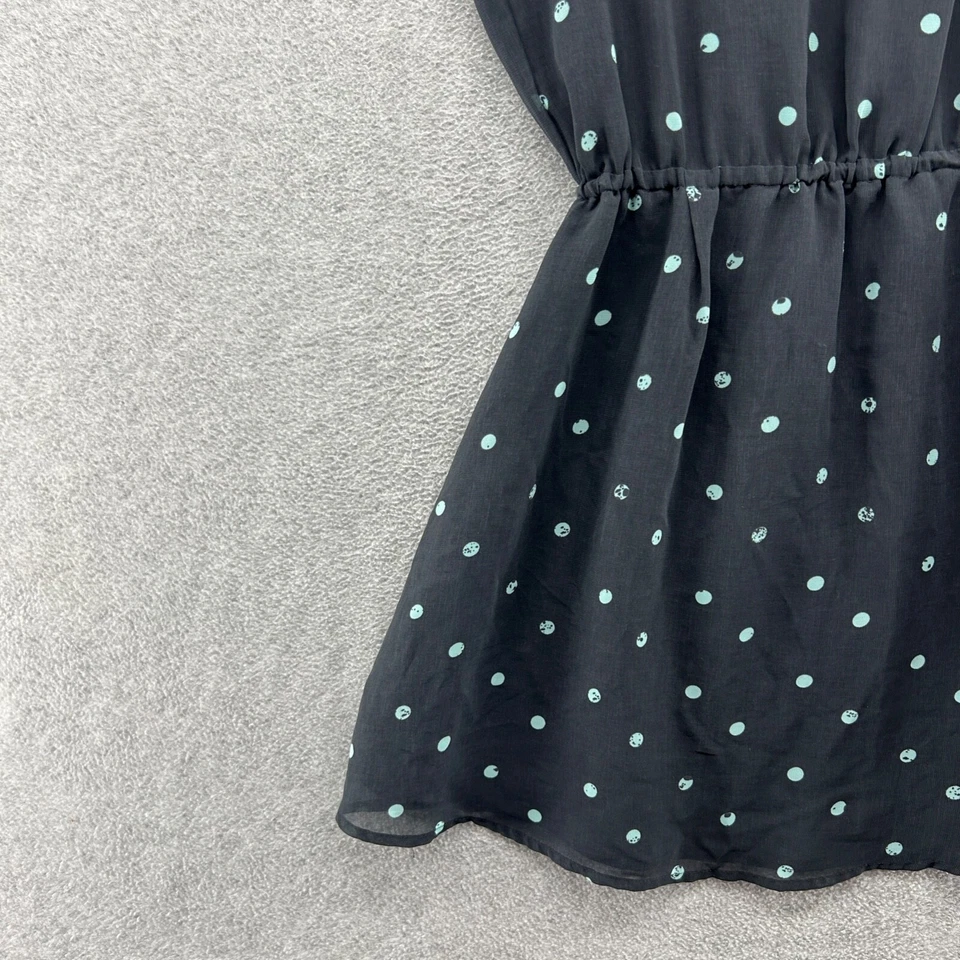 Vestido corto acampanado O'Neill para mujer talla M negro a lunares sin mangas Foto 2 de 4