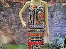 SIZE 4 NINE WEST Multi Colored Floor Length Sundress INVPV360
