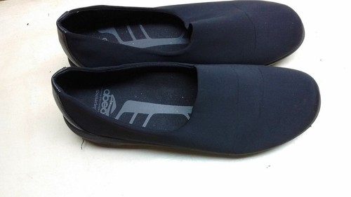 Abeo Vegan Black Fabric Comfort Slip On Elastic Wedge Women Casual Shoes 10M - Picture 7 of 9