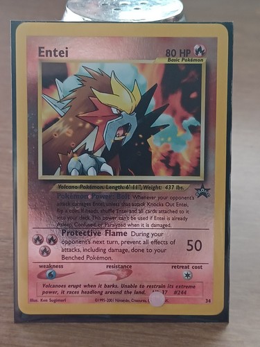 Pokemon Entei 34 Black Star Promo - Picture 1 of 5