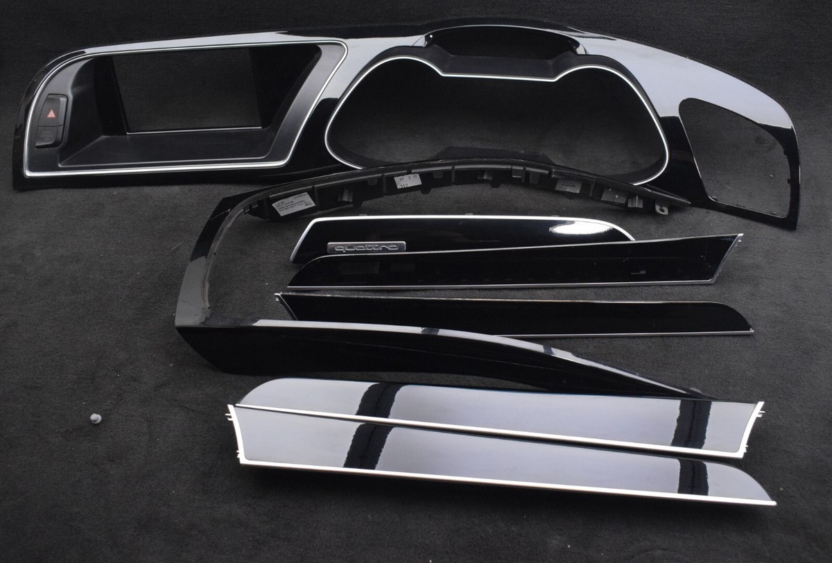 Audi A4 B8 8K 13-15 RHD Piano Black Interior Trim Set Door Inserts