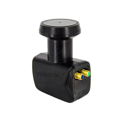 PremiumX Twin LNB 0,1dB FULL HD 3D Sat Digital 2 Teilnehmer LMB LNC Ultra HD 4K