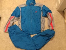 Vtg NIKE Air Jordan Flight lined Tracksuit sz men  s L Blue Track Suit Hong Kong