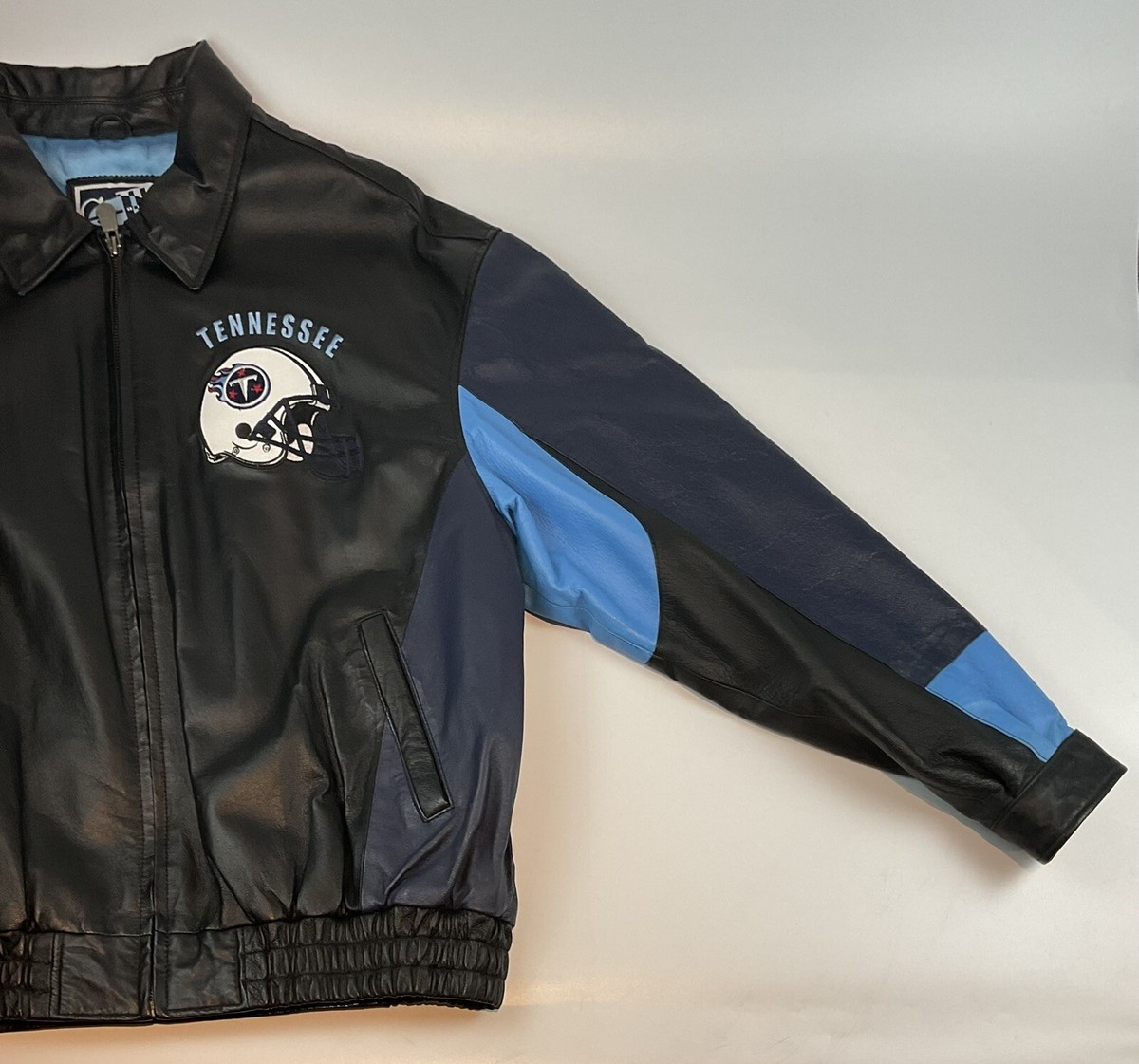 G-III NFL Tennessee Titans 100% Leather Collared Jacket XL