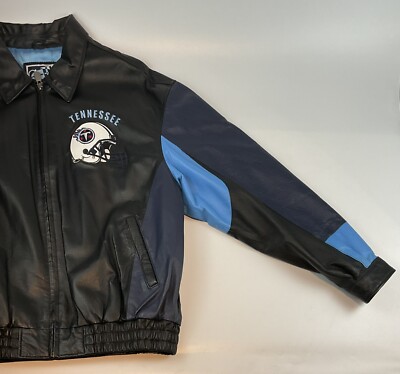 G-III NFL Tennessee Titans 100% Leather Collared Jacket XL