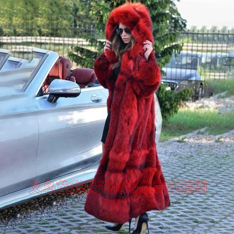 Mink Coat Imitation Fox Fur Coat Medium Long Fur One Piece Mink Coat Imitation Fox Fur Coat Medium Long Fur One Piece